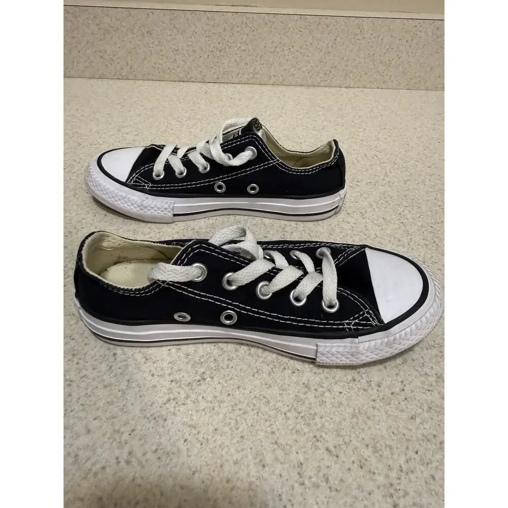 Converse All Star Black Low Top Youth Kids Sneakers Size 12
